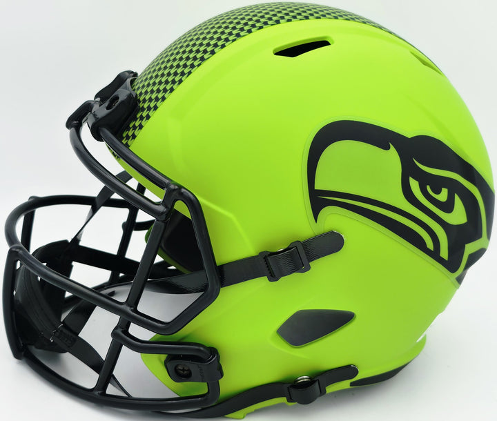 Earl Thomas III Signed Seahawks Rave Green Full Sz Rep Speed Helmet Beckett Wit