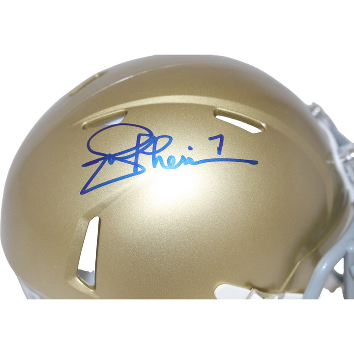 Joe Theismann Signed Notre Dame Fighting Irish Mini Helmet Beckett 43056