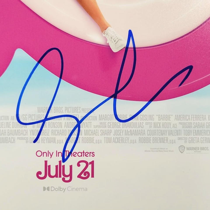 Greta Gerwig signed Barbie 12x18 photo poster autograph (A) ~ Beckett BAS