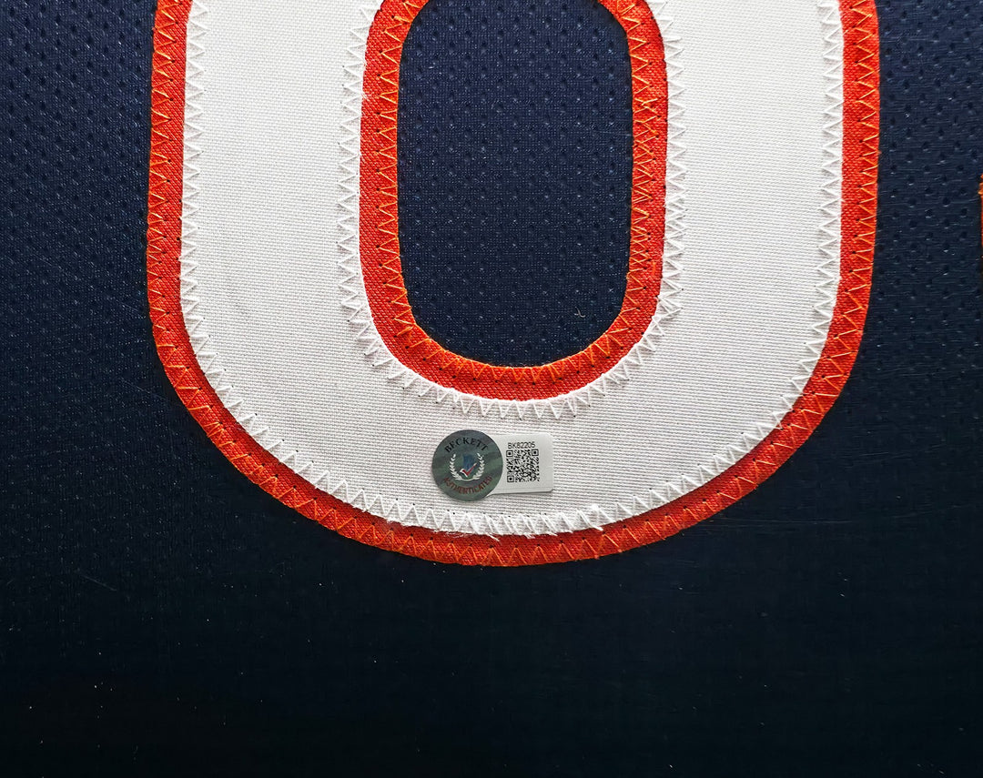 Mike Ditka Signed Framed Bears Blue Jersey Beckett BAS Witness