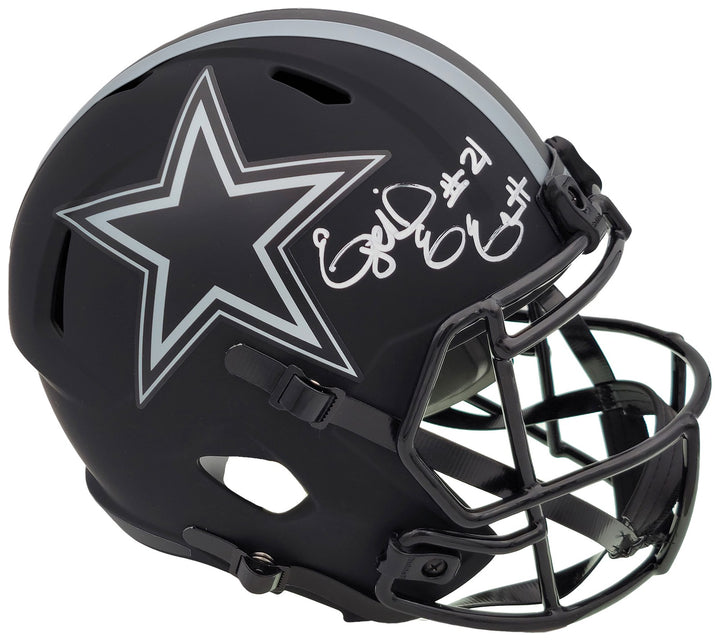 Ezekiel Elliott Auto Cowboys Eclipse Black Full Size Replica Helmet Beckett