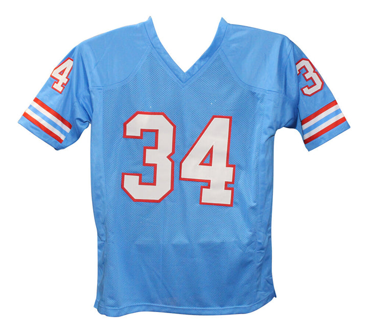 Earl Campbell Autographed/Signed Pro Style Blue Jersey BAS 40094
