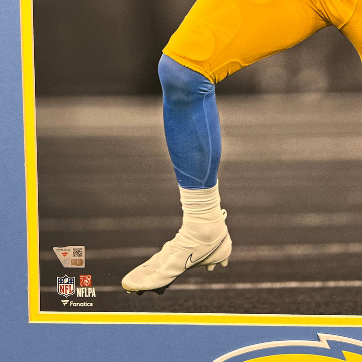 Justin Herbert Signed 16x20 Photo Custom Framed Fanatics Authentic Chargers