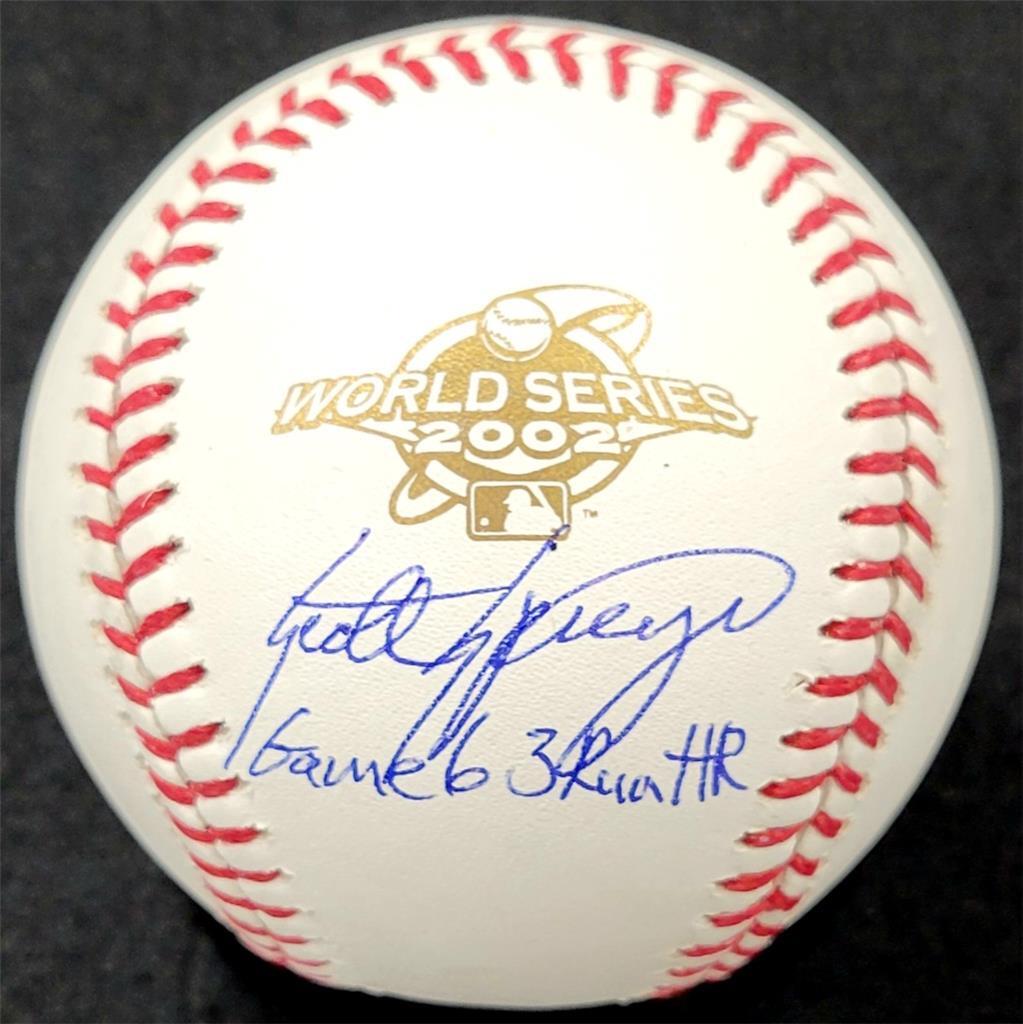 Scott Spiezio signed "Game 6 HR" Angels 2002 World Series Baseball ~ Beckett BAS