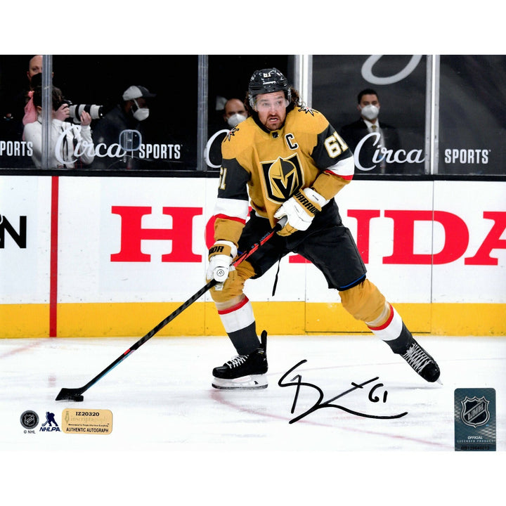 Mark Stone Autograph Vegas Golden Knights 8x10 Photo Signed IGM COA Gold Jersey