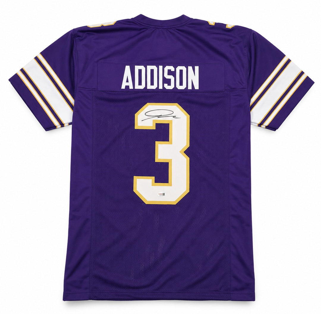 Minnesota Vikings Jordan Addison Signed Purple Jersey JSA Witness