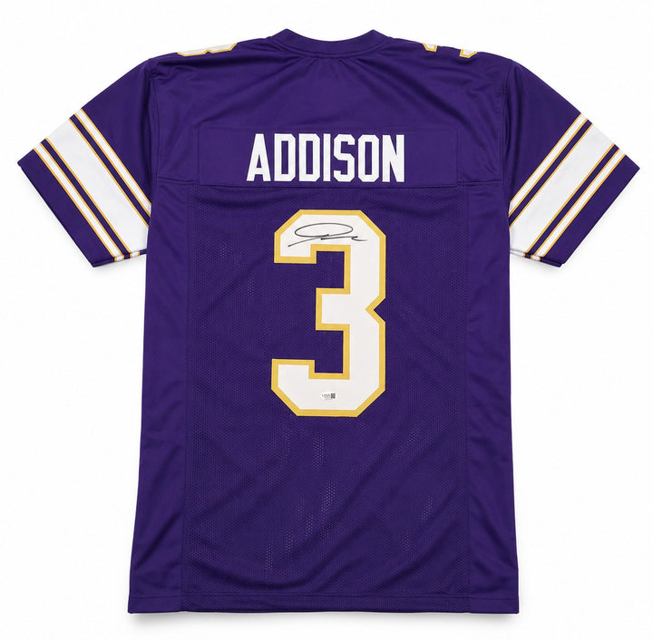 Minnesota Vikings Jordan Addison Signed Purple Jersey JSA Witness