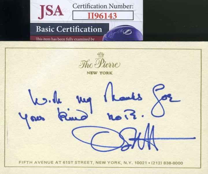 Olivia De Havilland JSA Coa Signed 3x5 Note Card Autograph