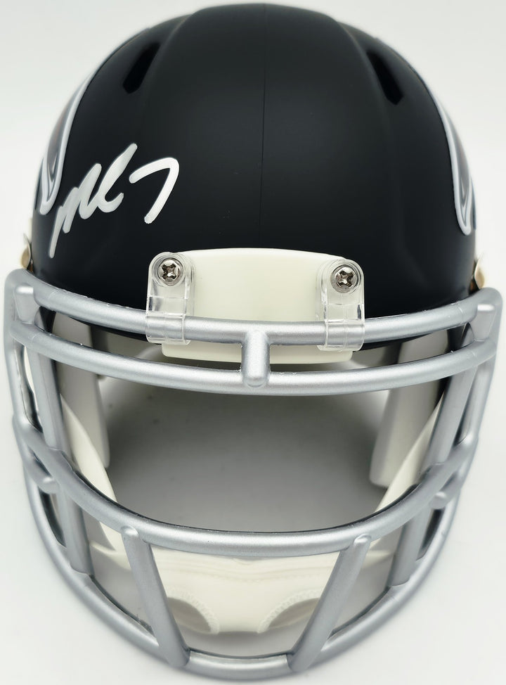 Michael Vick Signed Atlanta Falcons Black Speed Mini Helmet Beckett BAS Witness