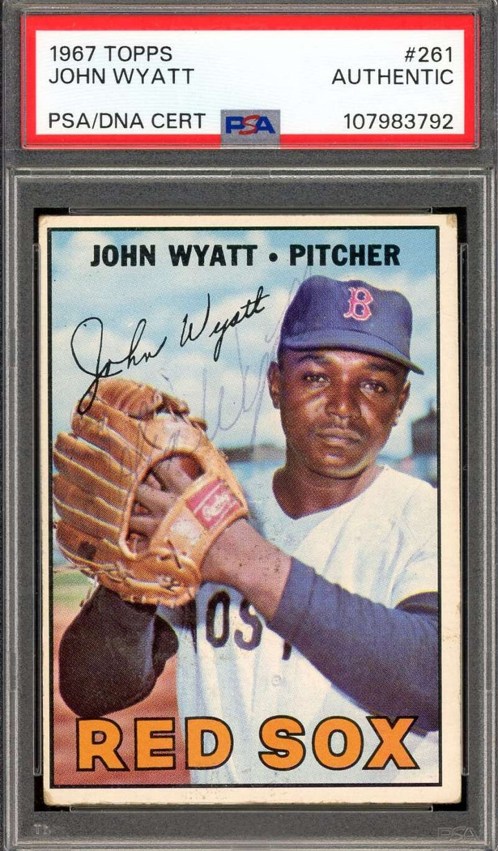 John Wyatt PSA DNA Vintage Signed 1967 Topps Autograph