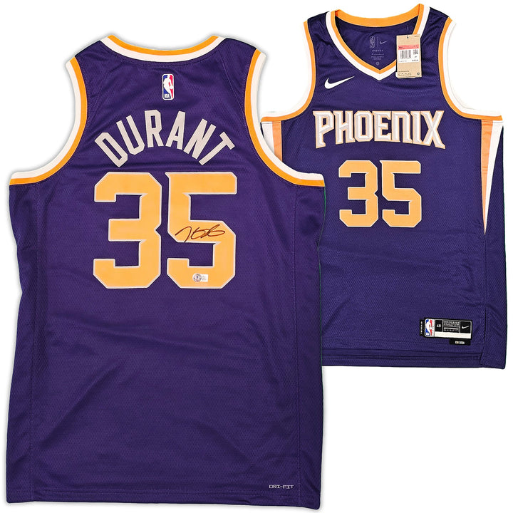 Phoenix Suns Kevin Durant Signed Purple Nike Icon Edition Jersey Size 48 Beckett