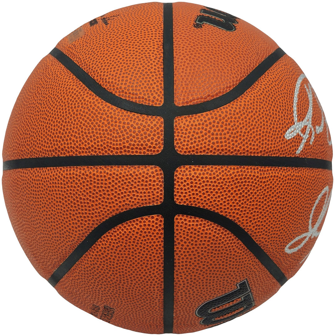 John Stockton & Karl Malone Auto Authentic Series I/O Basketball Utah Jazz BAS