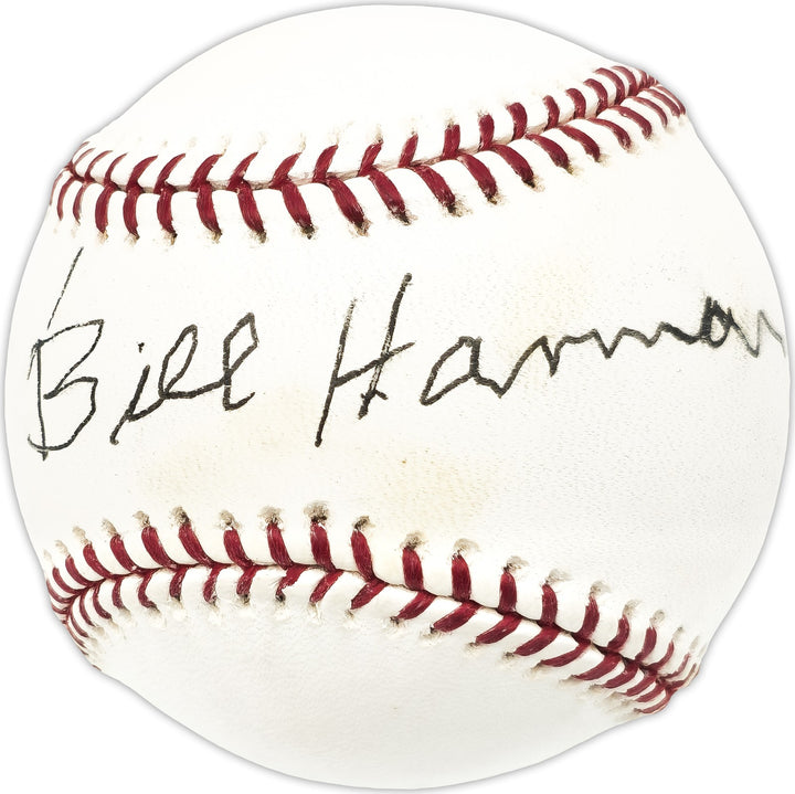 Bill Harman Signed MLB Baseball Philadelphia Phillies Beckett #BN13212