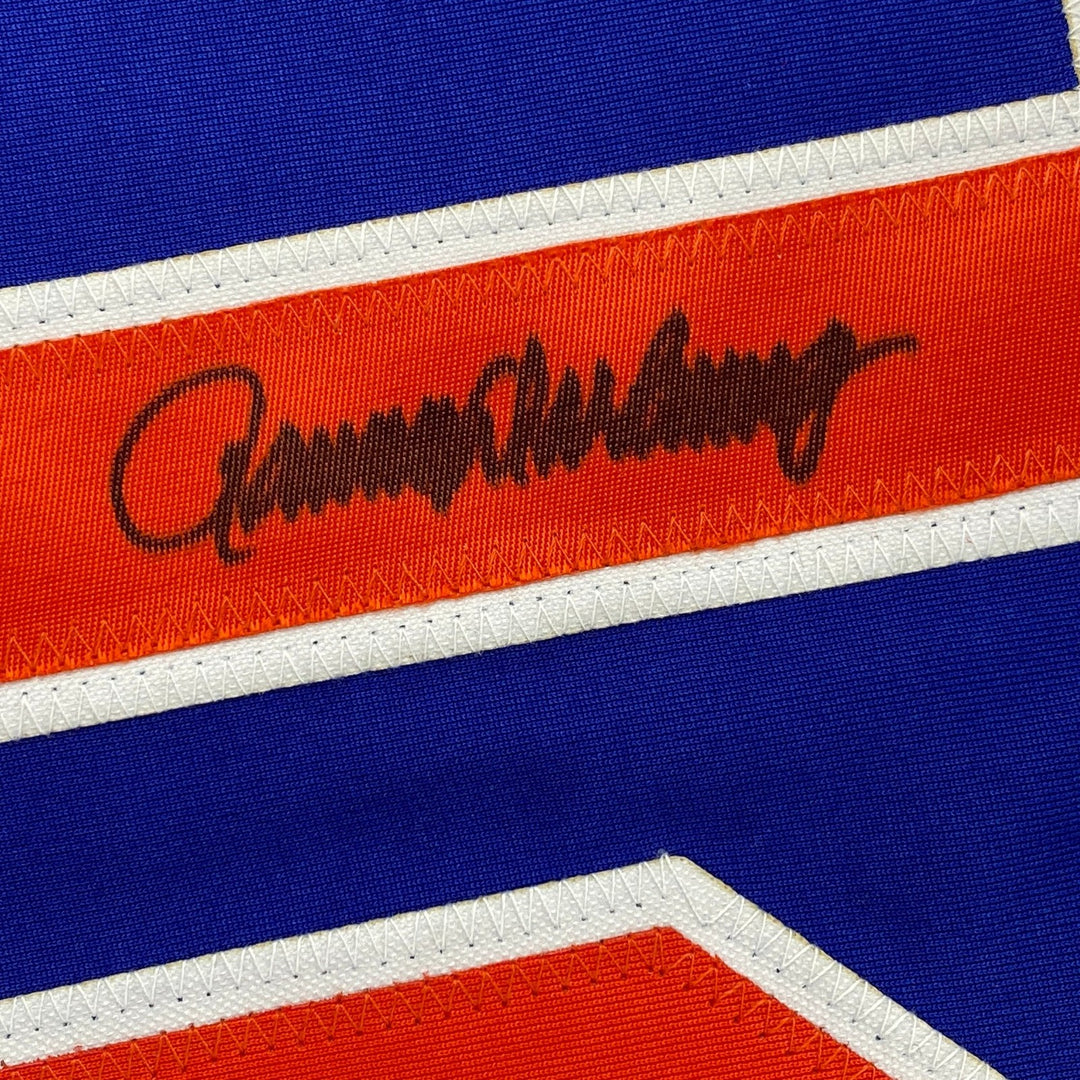 Autographed/Signed Ron Darling New York Blue Baseball Jersey JSA COA