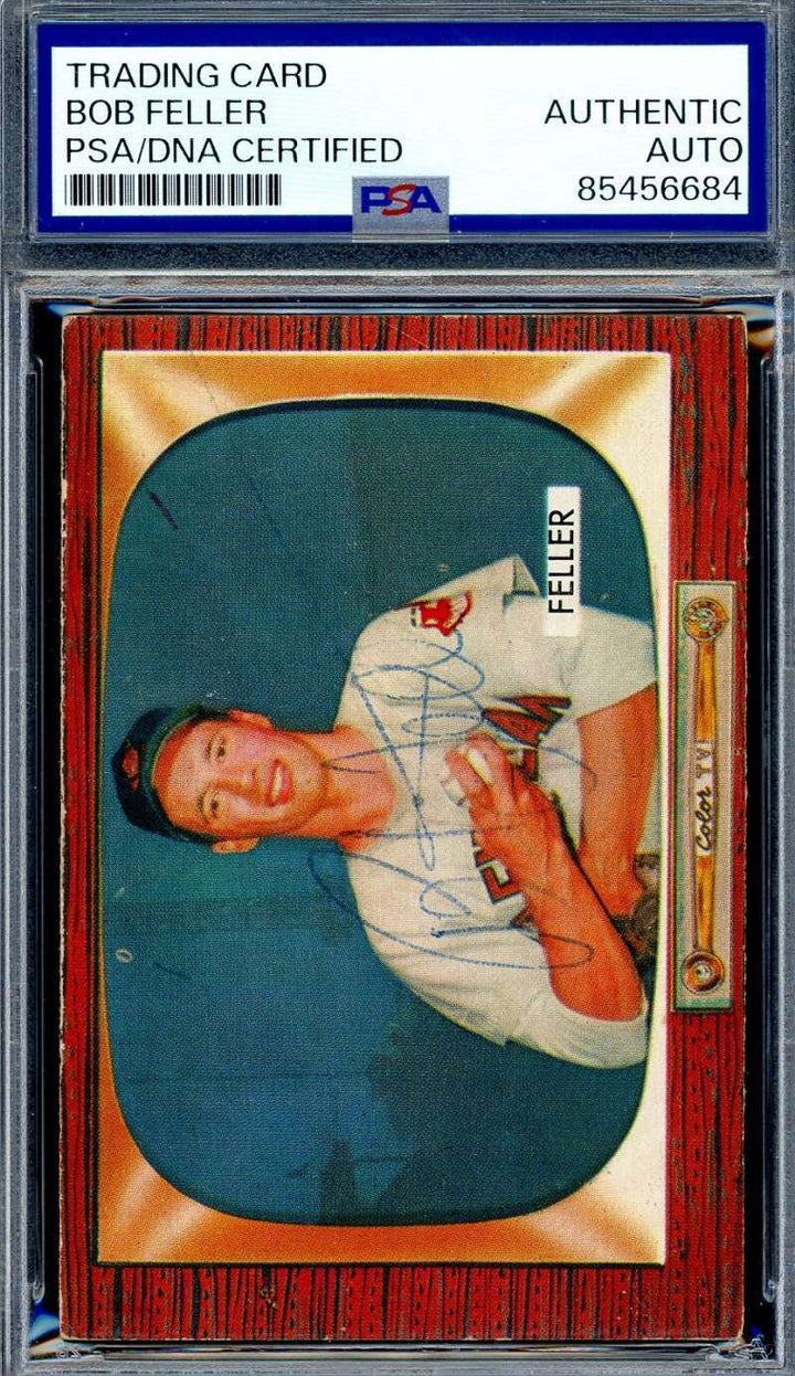 Bob Feller PSA DNA Vintage Signed 1955 Bowman Autograph