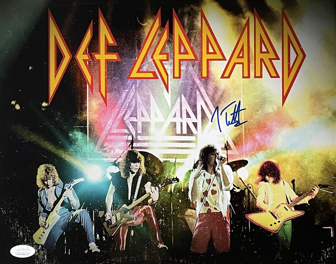 Joe Elliott Signed 11x14 Def Leppard Live Performance Photo JSA ITP