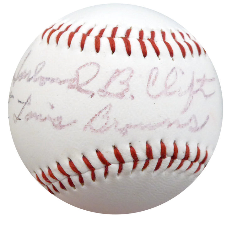 Harlond Clift Auto Signed Official OL Baseball St. Louis Browns Beckett