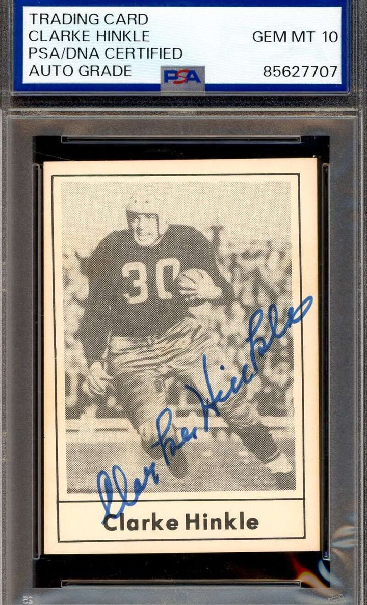 Clarke Hinkle Gem Mint 10 PSA DNA Signed 1977 Touchdown Club Autograph