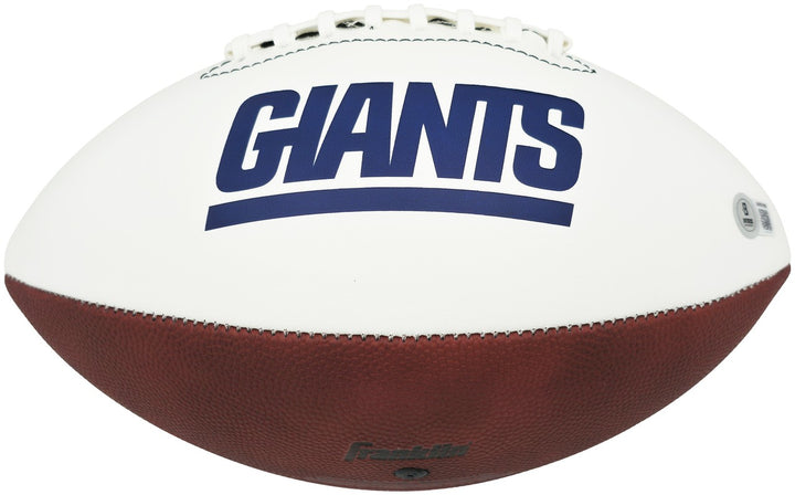 Lawrence Taylor Signed Football New York Giants Beckett BAS Witness