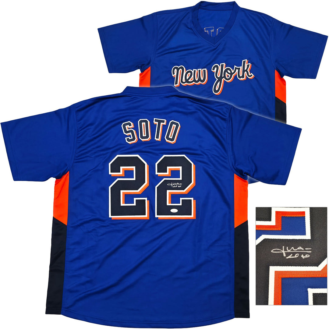 New York Mets Juan Soto Autographed Signed Blue Jersey JSA