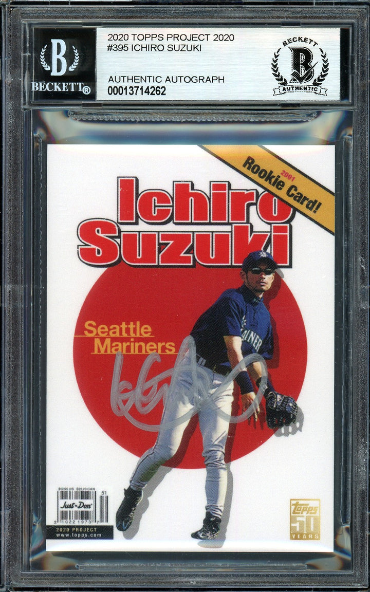 Ichiro Suzuki Auto Signed Topps Project 2020 Don C Card 395 Silver #3/10 Beckett