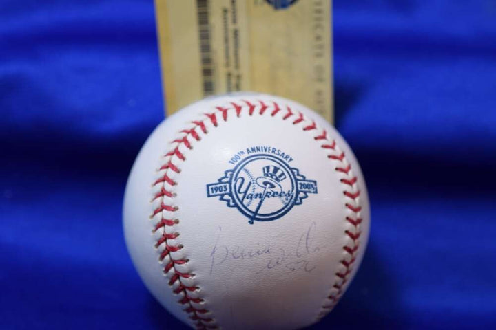 Bernie Williams Steiner COA Autograph OML Major League Signed Baseball