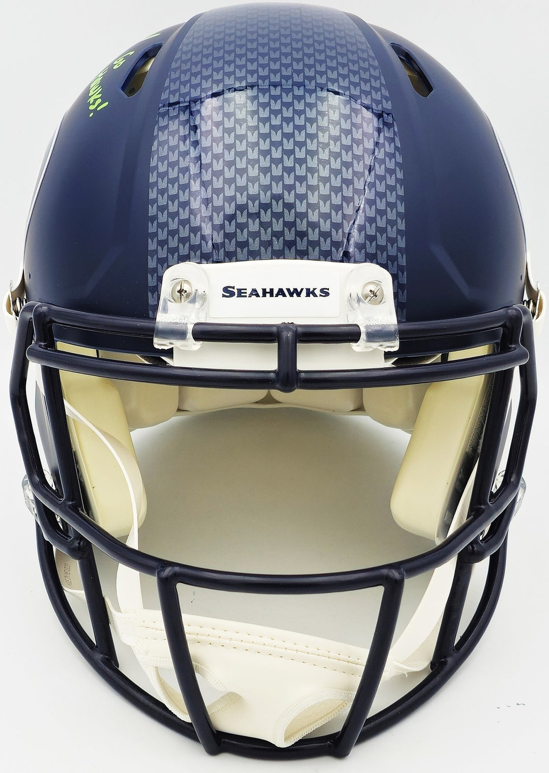Tyler Lockett Auto Seahawks Blue Full Size Speed Authentic Helmet Go Hawks