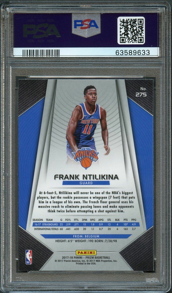 2017-18 Panini Prizm #275 Frank Ntilikina Signed Card AUTO PSA Slabbed RC Knicks