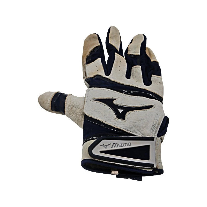 Tyler Hardman Somerset Patriots Autographed White/Navy Mizuno Right Batting Glove w/ "G/U 4/6/23 HR" Inscription (Hardman LOA / CX Auth)