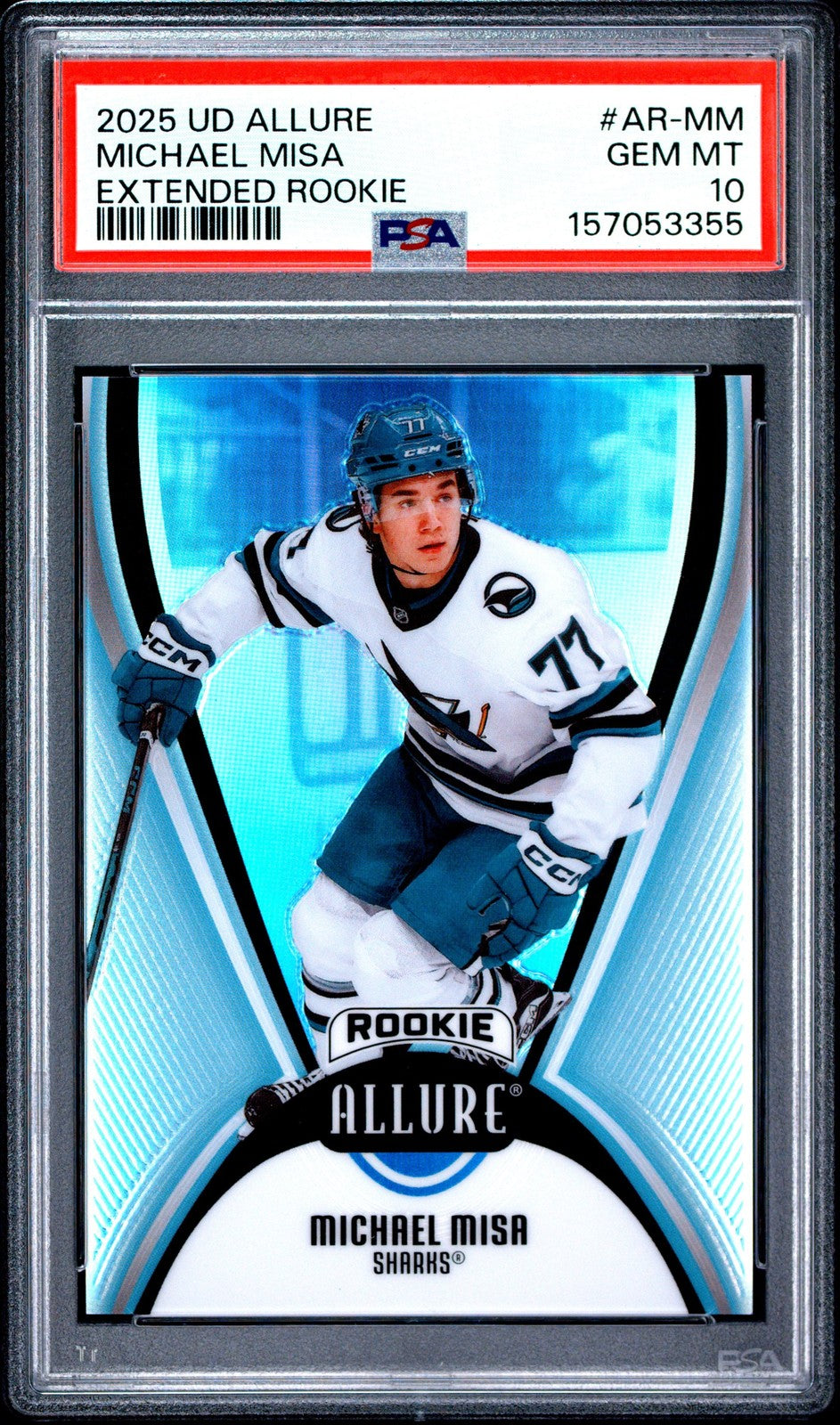 Graded 2025 Upper Deck Allure Michael Misa #ARMM Rookie RC Card PSA 10