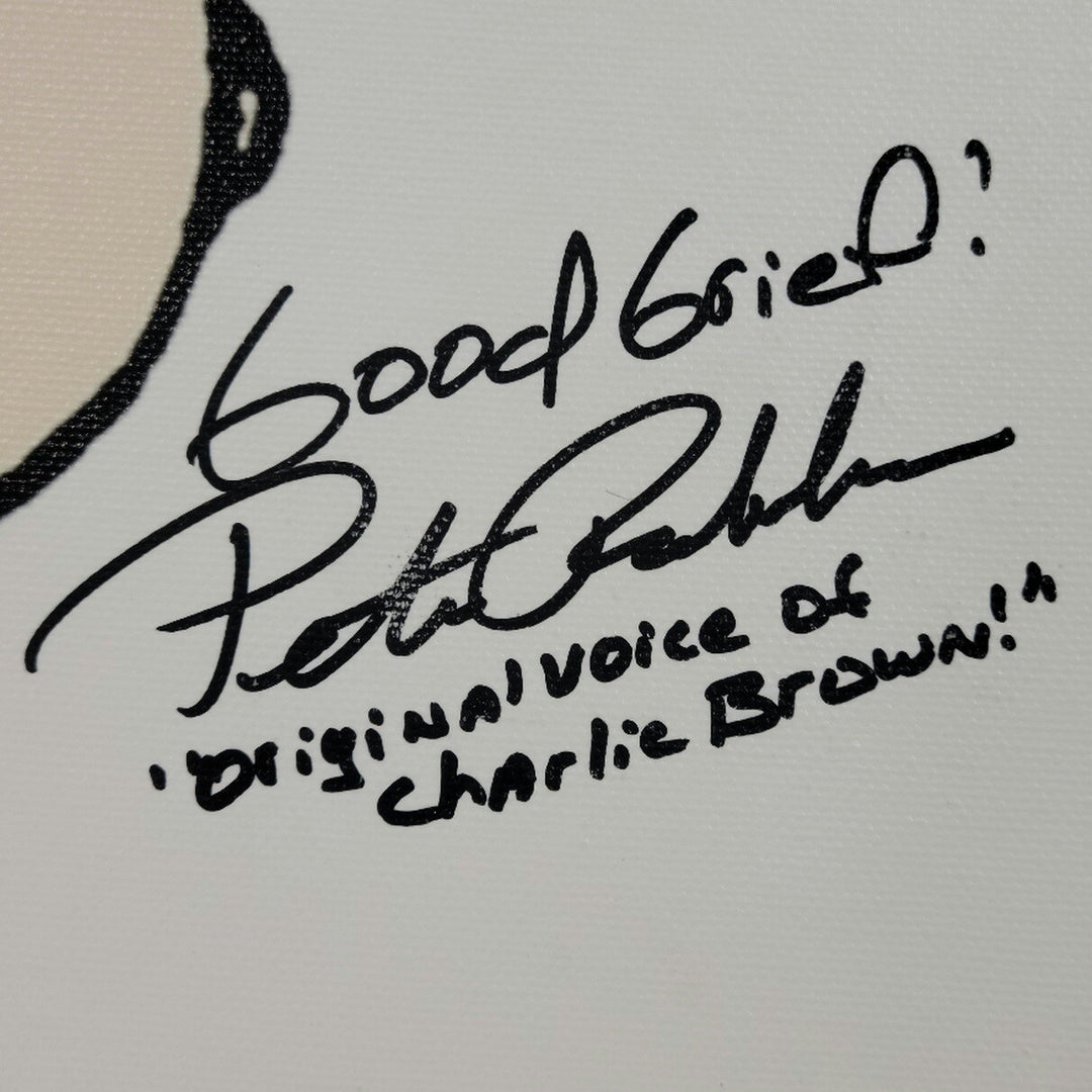 Peter Robbins "Voice of Charlie Brown" signed 11x14 Canvas photo PR COA hologram