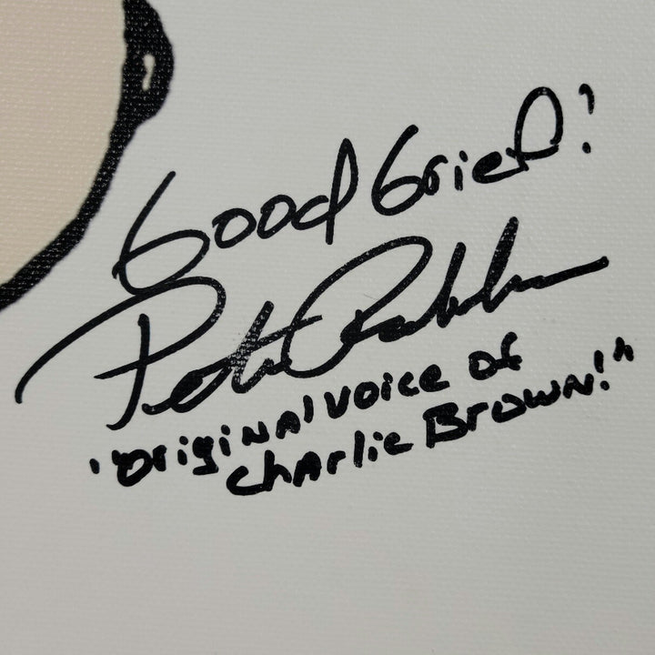 Peter Robbins "Voice of Charlie Brown" signed 11x14 Canvas photo PR COA hologram