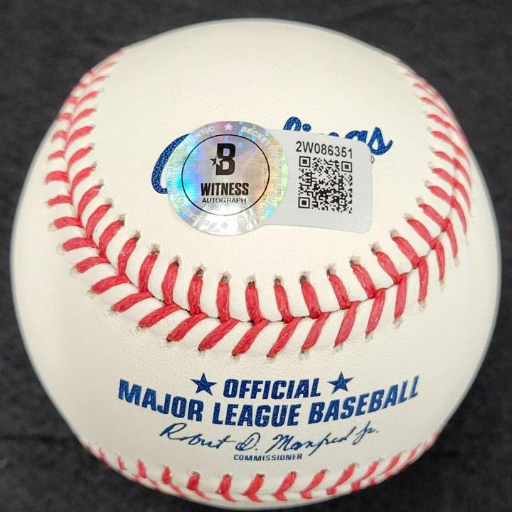 Ben Joyce signed "Volunteer Fireman" MLB Baseball Angels autograph ~ BAS Beckett