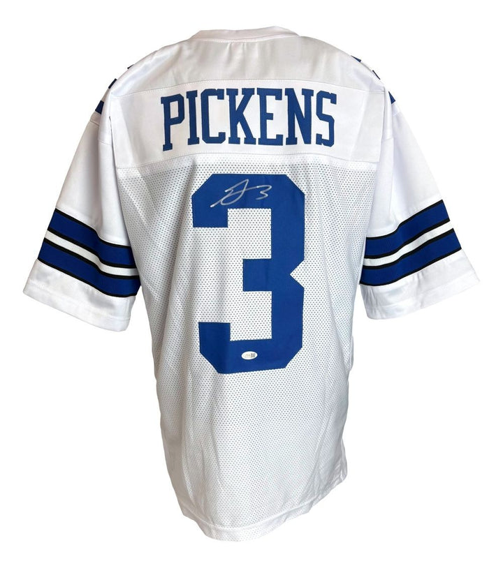George Pickens Dallas Signed White Football Jersey JSA QR