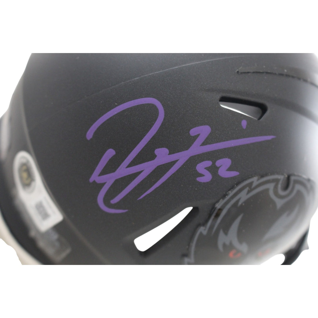 Ray Lewis Signed Baltimore Ravens 2026 ALT #2 Mini Helmet Beckett WIT 57799
