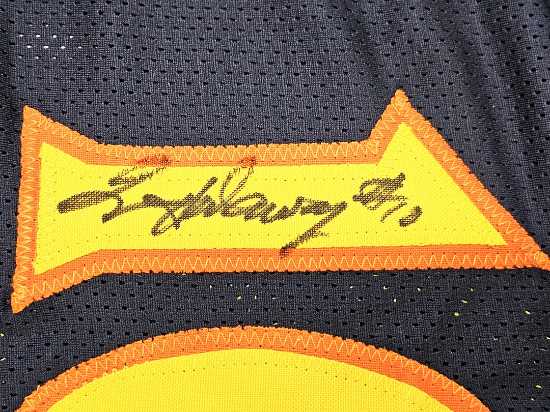 Warriors Chris Mullin Tim Hardaway Richmond Auto Blue Jersey Run TMC HOF Beckett