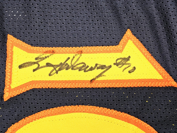 Warriors Chris Mullin Tim Hardaway Richmond Auto Blue Jersey Run TMC HOF Beckett