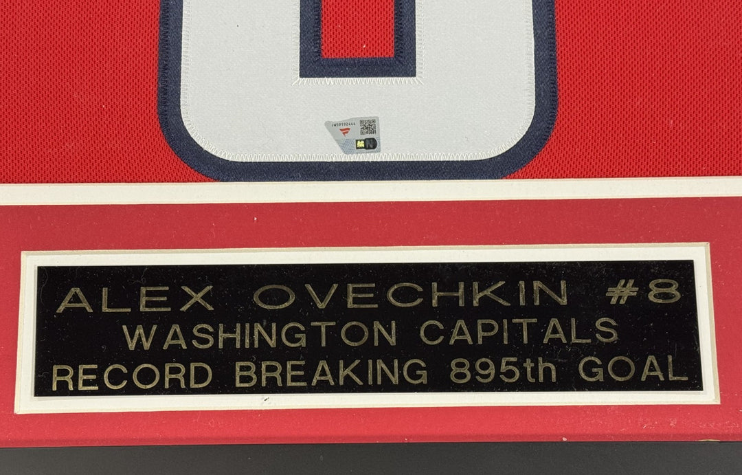 Alex Ovechkin Signed Framed Capitals Jersey 895 Goal 4-6-25  Auto Fanatics COA