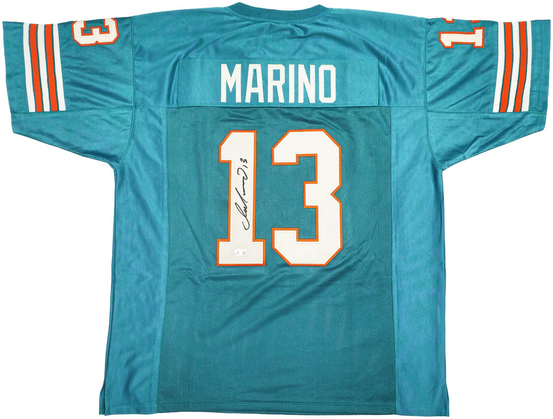 Miami Dolphins Dan Marino Autographed Signed Teal Jersey Beckett BAS QR