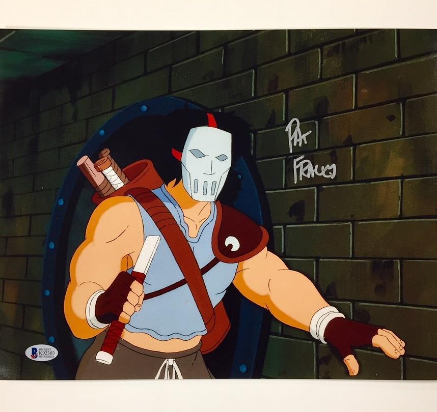 Ninja Turtles PAT FRALEY voice of Casey Jones TMNT Signed 11x14 Photo w/ BAS COA