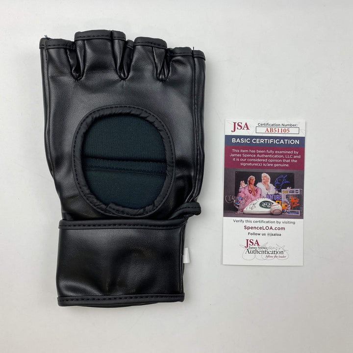 Autographed/Signed Amanda Nunes UFC MMA Black Fighting Glove JSA COA Auto