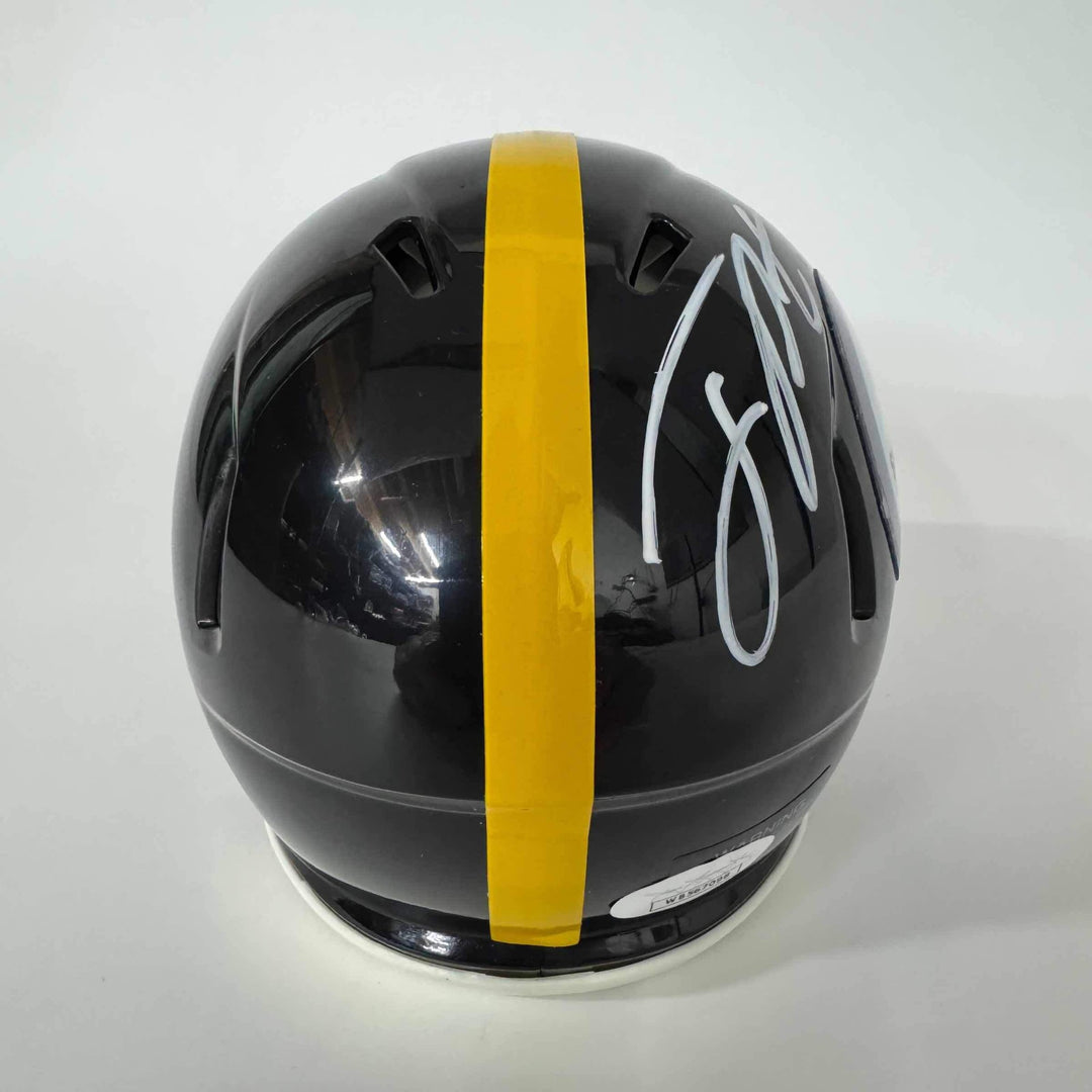 Autographed/Signed Joey Porter Jr. Pittsburgh Steelers Mini Helmet JSA COA