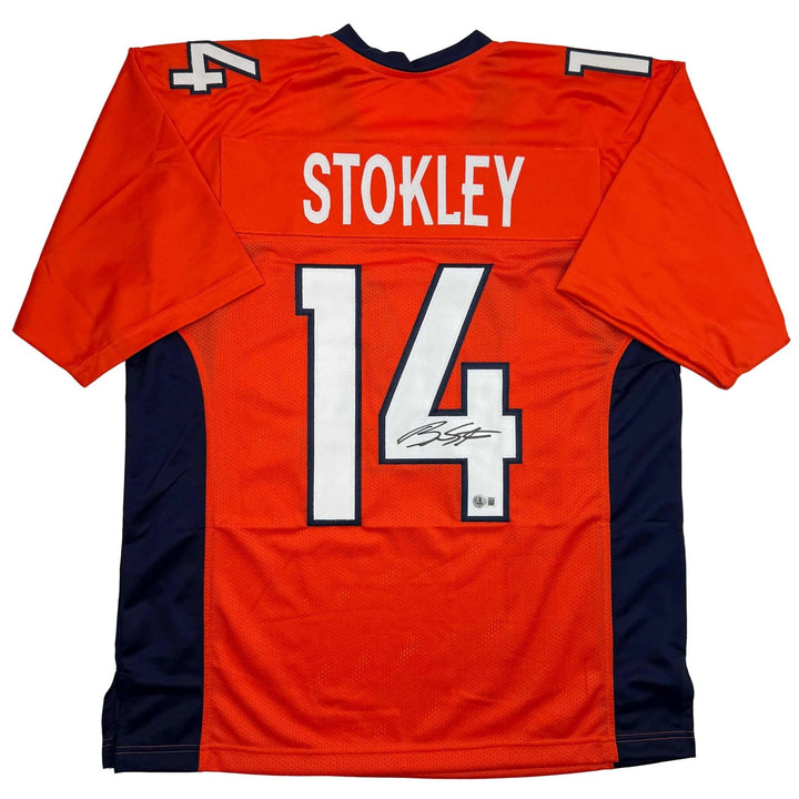 Autographed/Signed Brandon Stokley Denver Orange Jersey Beckett BAS COA