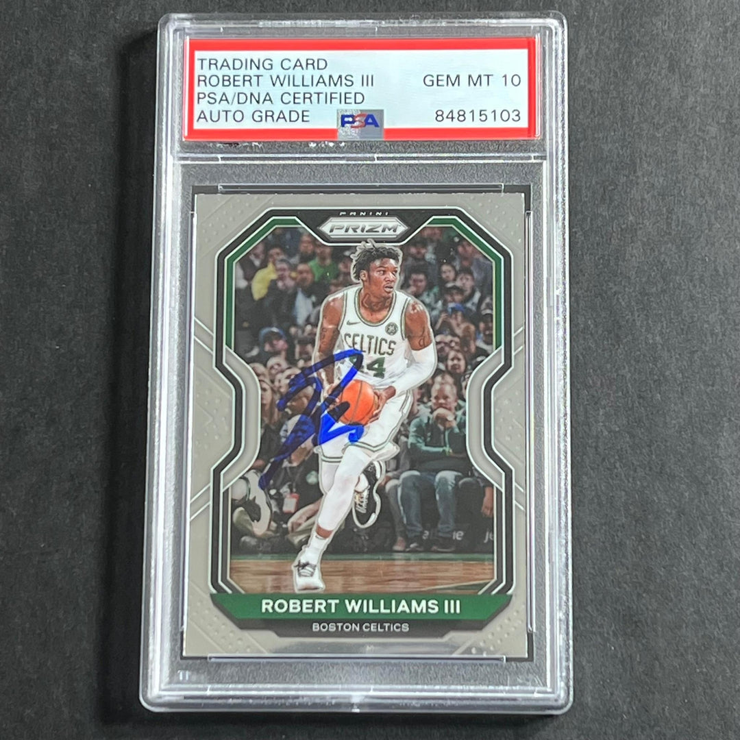 2020-21 Panini Prizm #35 Robert Williams III Signed Card PSA Slabbed Auto Grade