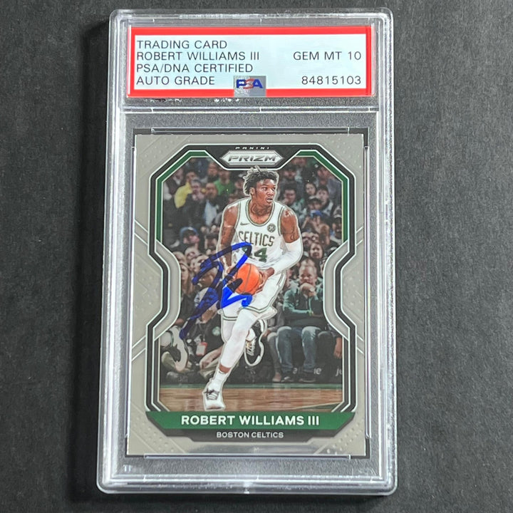 2020-21 Panini Prizm #35 Robert Williams III Signed Card PSA Slabbed Auto Grade