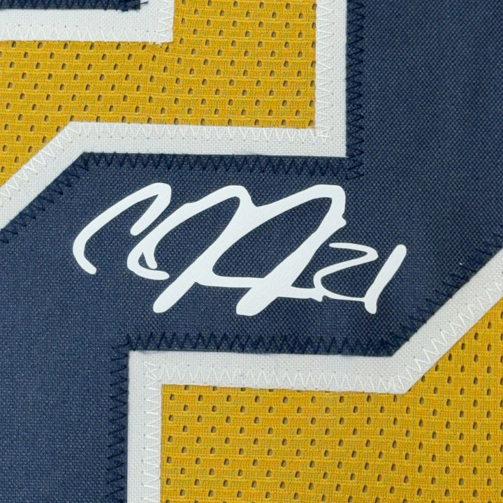 Framed Facsimile Autographed Calvin Johnson 35x39 Georgia Tech Reprint Jersey