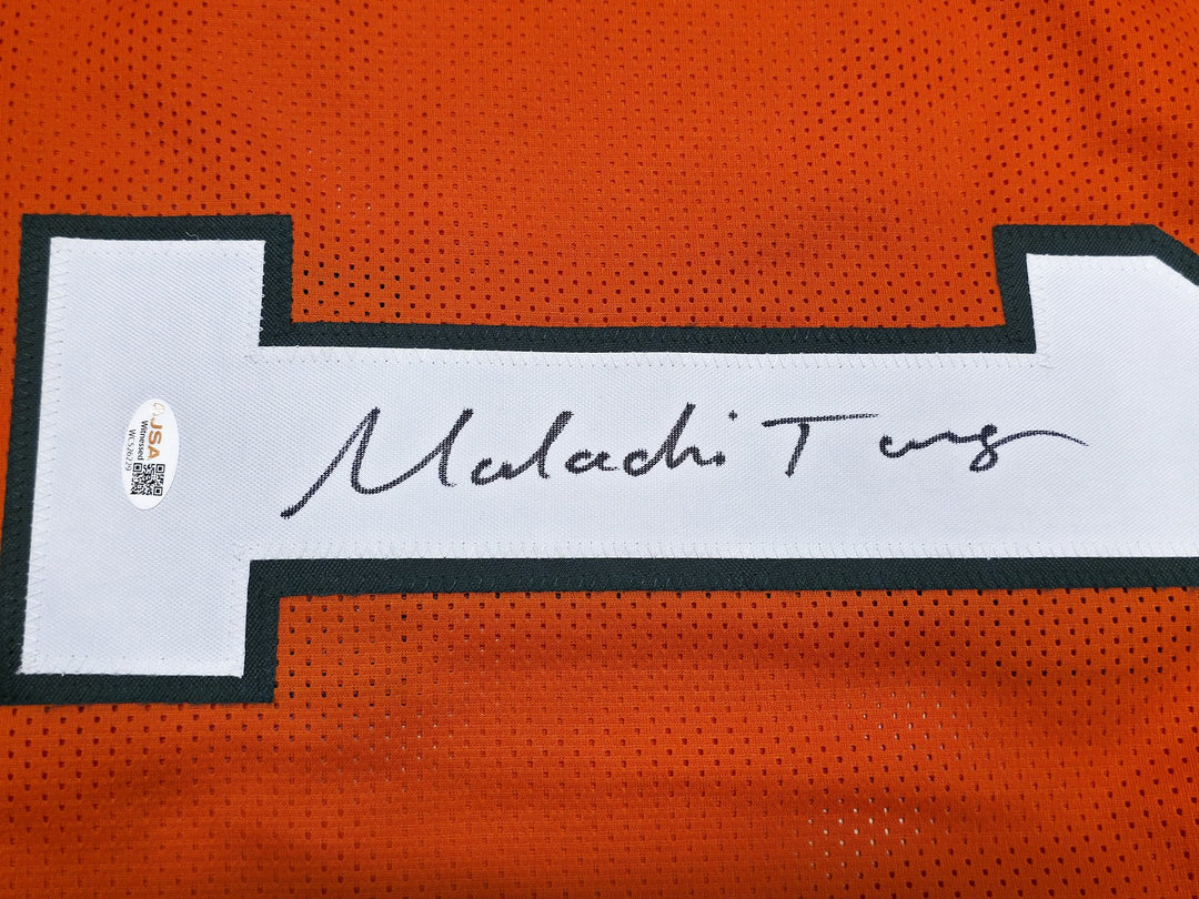 Miami Hurricanes Malachi Toney Signed Orange Jersey JSA Witness