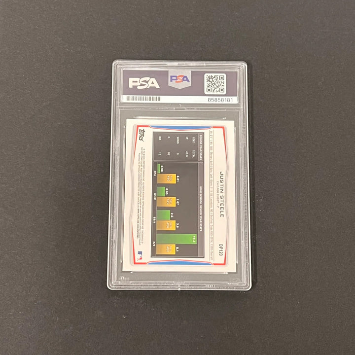 2014 Topps 1st Bowman#DP120 Justin Steele Signed Card Auto PSA Slabbed Cubs