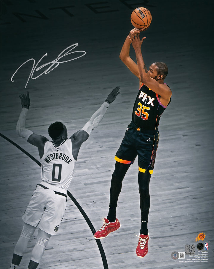 Kevin Durant Autographed Signed 16x20 Photo Phoenix Suns Beckett Witness