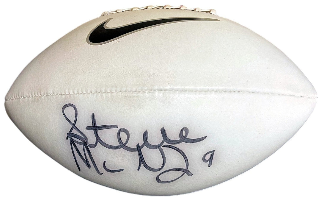 Steve McNair signed Nike Logo Full Size White Panel Football #9– Beckett Review